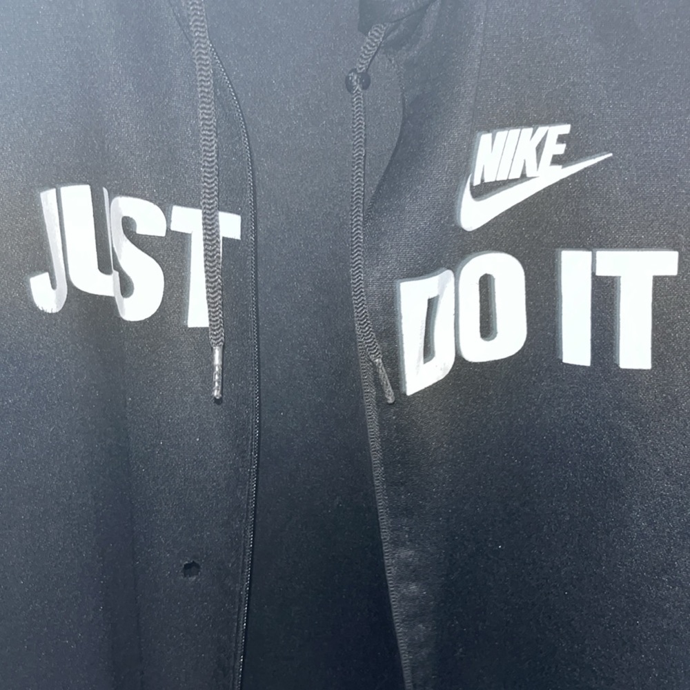 Nike Just Do It Screenprint Zip Up Hoodie *Flawed